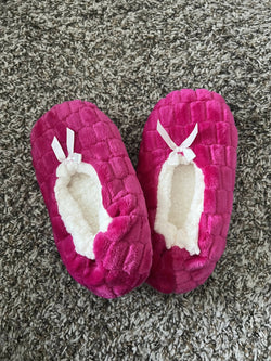 Magenta PINK Sherpa Lined Slippers