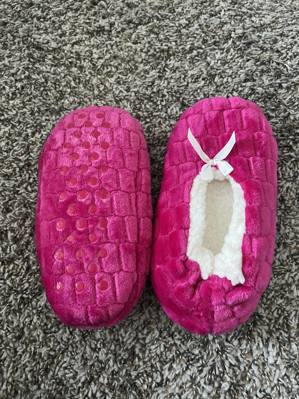 Magenta PINK Sherpa Lined Slippers